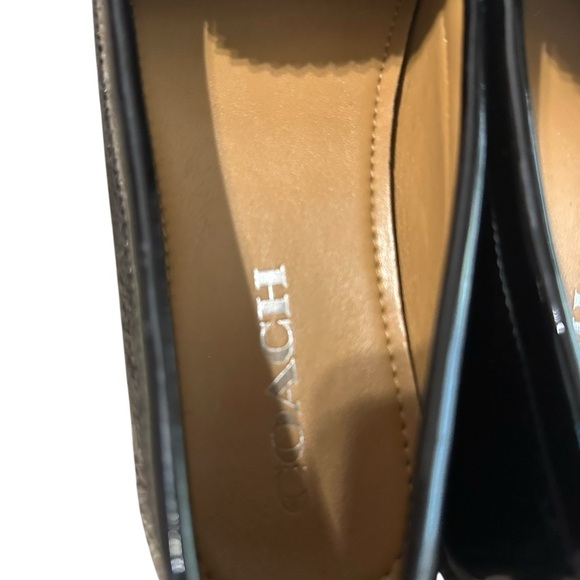 Coach Women's Odette Black Patent Leather Loafers Size 7 Classic Minimalist - Picture 6 of 6